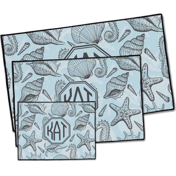 Sea-blue Seashells Door Mats - PARENT MAIN