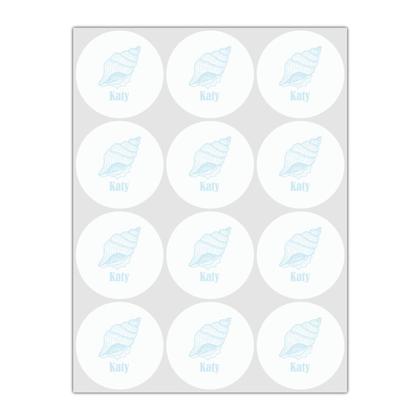 Sea-blue Seashells Drink Topper - Small - Set of 12