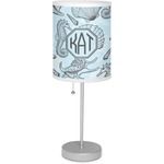 Sea-blue Seashells 7" Drum Lamp with Shade Polyester (Personalized)