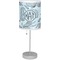 Sea-blue Seashells Lamp with Drum Shade (Personalized)