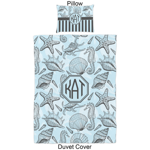 Sea-blue Seashells Duvet Cover Set - Twin - Approval