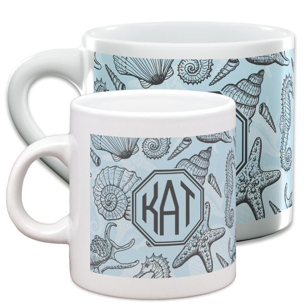 Sea-blue Seashells Espresso Mugs - Main Parent