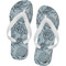 Sea-blue Seashells Flip Flops
