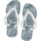 Sea-blue Seashells Flip Flops (Personalized)
