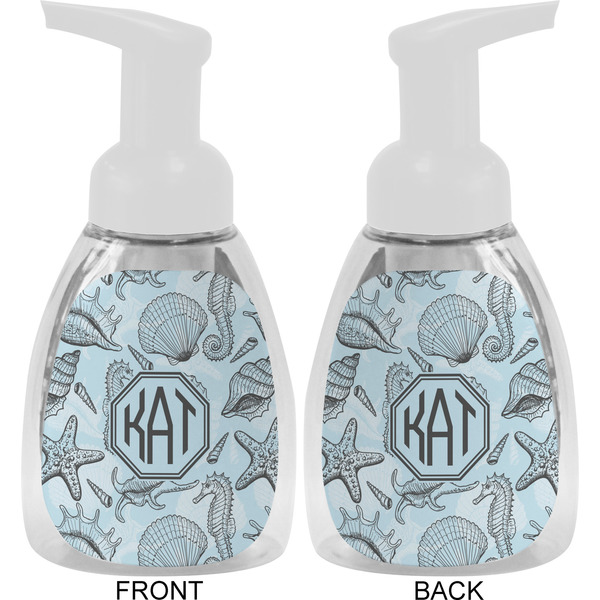 Sea-blue Seashells Foam Soap Bottle Approval - White