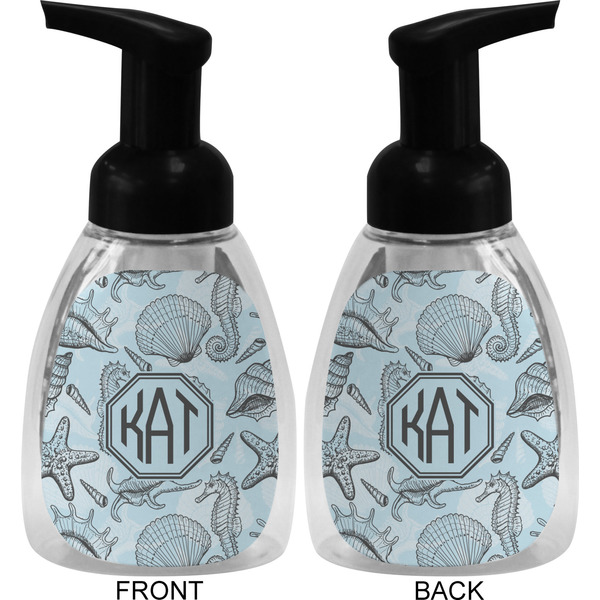 Sea-blue Seashells Foam Soap Bottle (Front & Back)