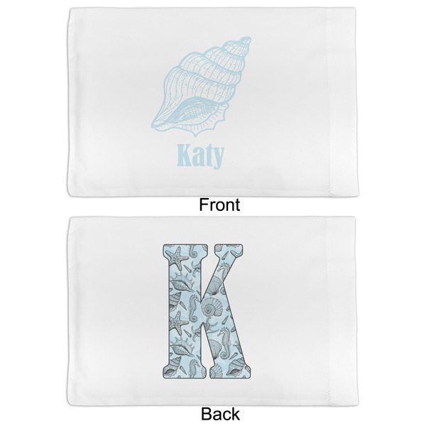 Sea-blue Seashells Full Pillow Case - APPROVAL (partial print)