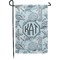 Sea-blue Seashells Small Garden Flag - Double Sided w/ Monograms