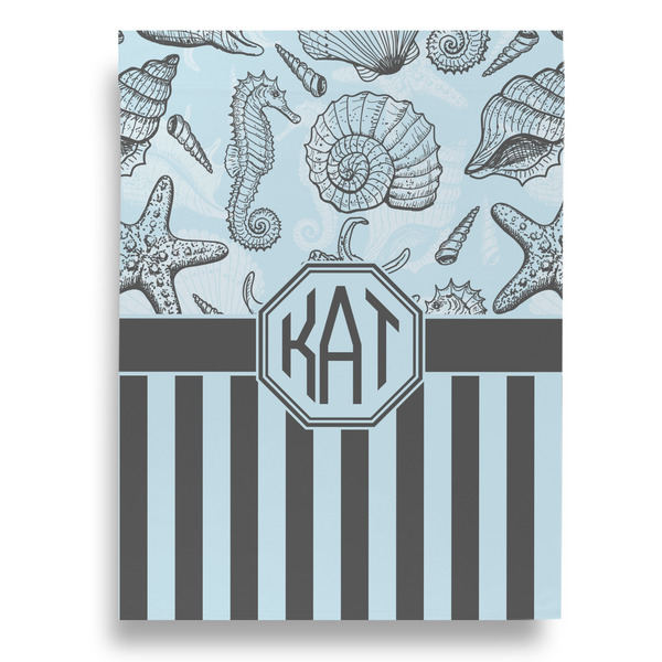 Sea-blue Seashells Garden Flags - Large - Double Sided - BACK