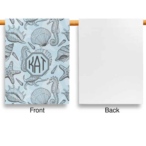 Sea-blue Seashells Garden Flags - Large - Single Sided - APPROVAL