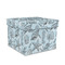 Sea-blue Seashells Gift Boxes with Lid - Canvas Wrapped - Medium - Front/Main