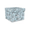 Sea-blue Seashells Gift Boxes with Lid - Canvas Wrapped - Small - Front/Main
