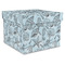 Sea-blue Seashells Gift Boxes with Lid - Canvas Wrapped - X-Large - Front/Main