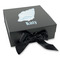 Sea-blue Seashells Gift Boxes with Magnetic Lid - Black - Front (angle)