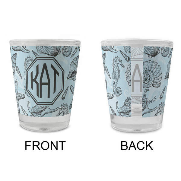 Sea-blue Seashells Glass Shot Glass - Standard - APPROVAL