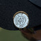 Sea-blue Seashells Golf Ball Marker Hat Clip - Gold - On Hat