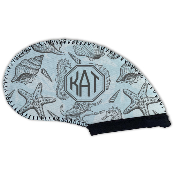 Sea-blue Seashells Golf Club Covers - BACK