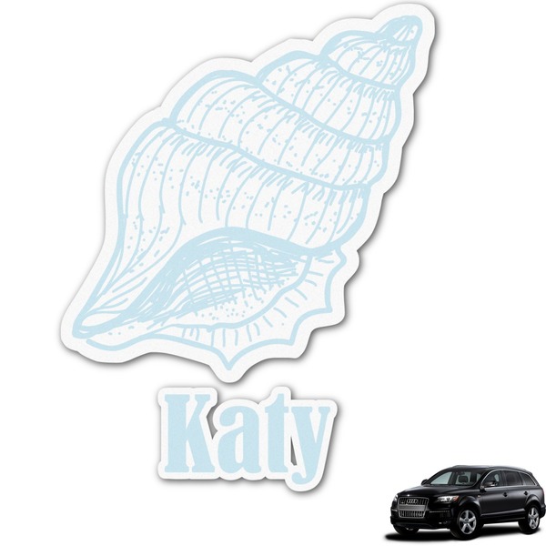 Custom Sea-blue Seashells Graphic Car Decal (Personalized)