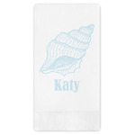 Sea-blue Seashells Guest Towels - Full Color (Personalized)