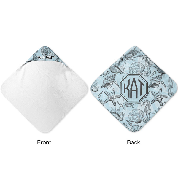 Sea-blue Seashells Hooded Baby Towel- Approval