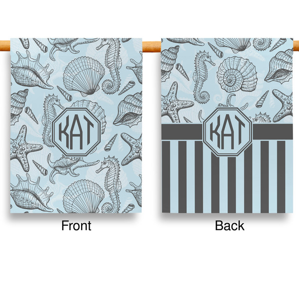 Sea-blue Seashells House Flags - Double Sided - APPROVAL