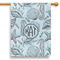 Sea-blue Seashells 28" House Flag - Double Sided (Personalized)