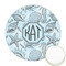 Sea-blue Seashells Printed Cookie Topper - 2.5" (Personalized)