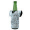 Sea-blue Seashells Jersey Bottle Cooler - ANGLE (on bottle)