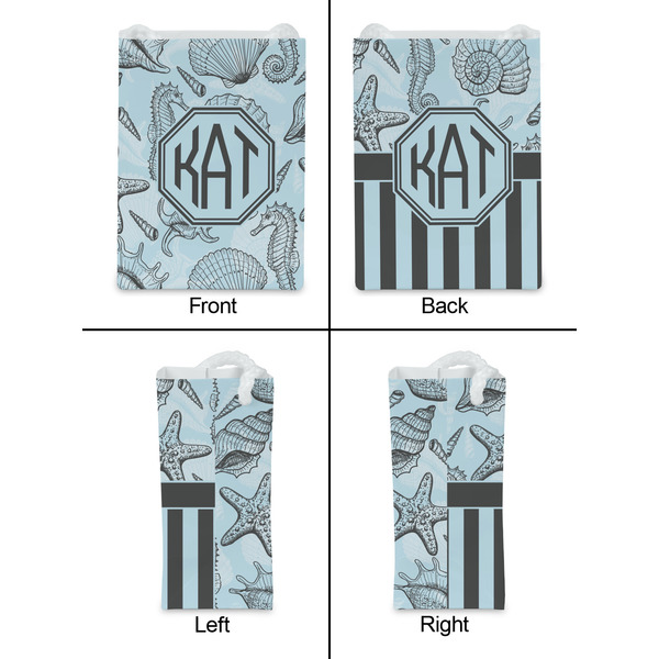 Sea-blue Seashells Jewelry Gift Bag - Matte - Approval