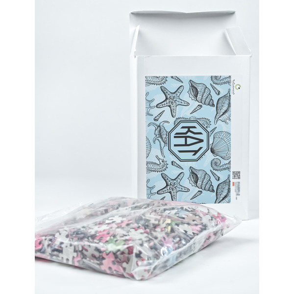 Sea-blue Seashells Jigsaw Puzzle 1014 Piece - Box