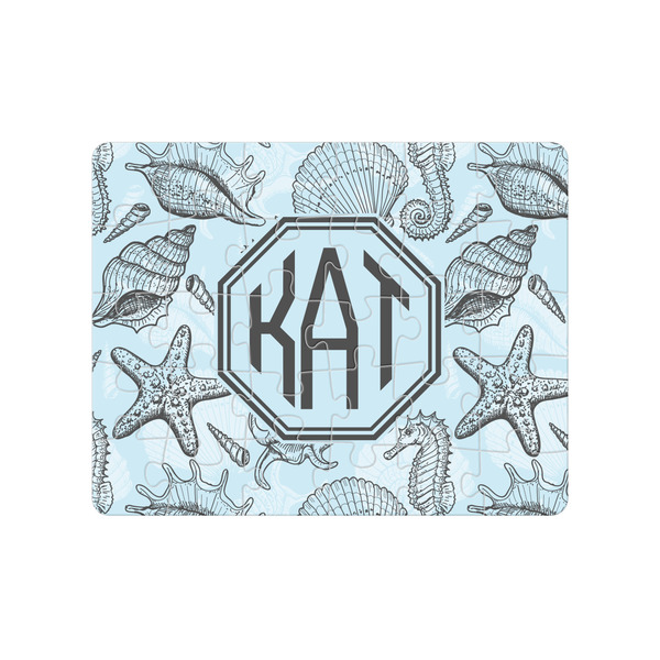 Custom Sea-blue Seashells 30 pc Jigsaw Puzzle (Personalized)