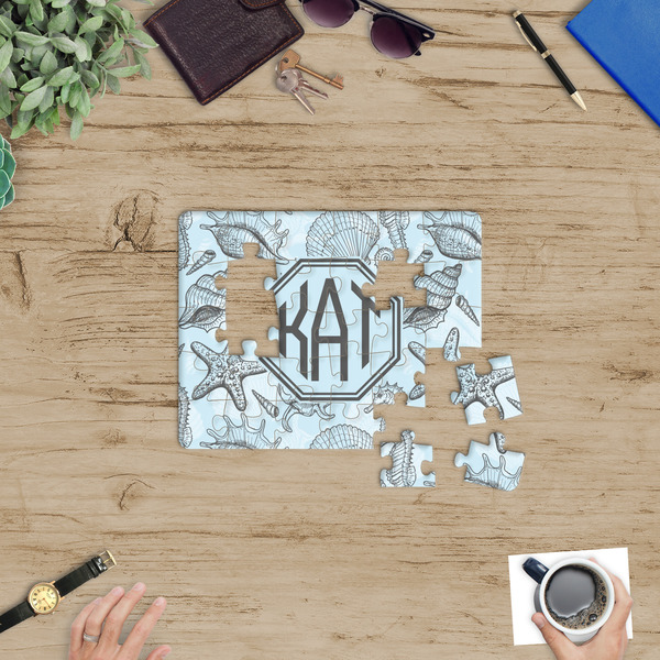 Sea-blue Seashells Jigsaw Puzzle 30 Piece - In Context