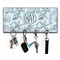 Sea-blue Seashells Key Hanger w/ 4 Hooks w/ Monogram