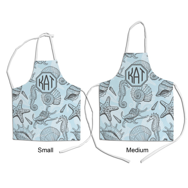 Sea-blue Seashells Kid's Aprons - Comparison