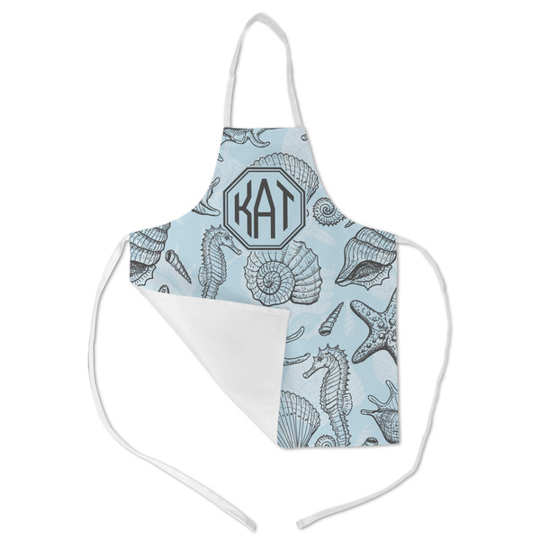 Sea-blue Seashells Kid's Aprons - Medium - Main (med/lrg)