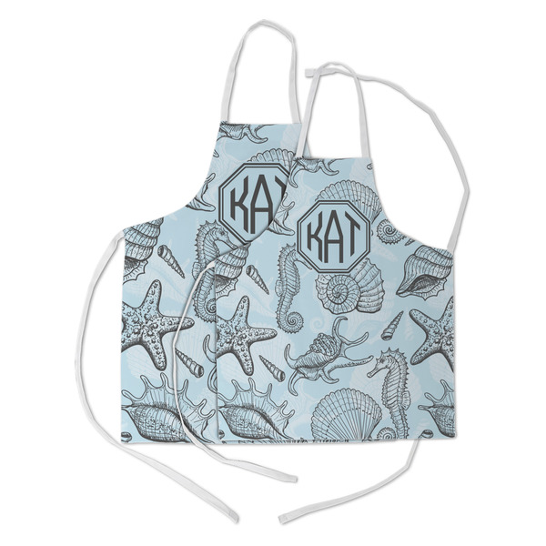 Sea-blue Seashells Kid's Aprons - Parent - Main