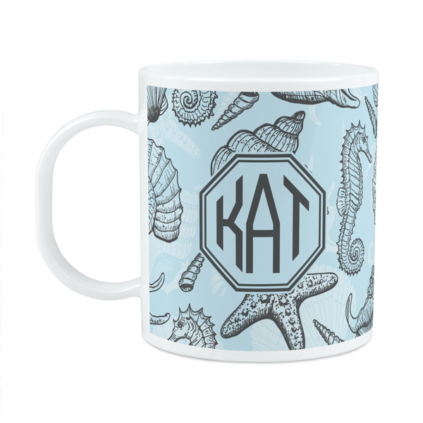 Custom Sea-blue Seashells Plastic Kids Mug (Personalized)