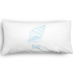 Sea-blue Seashells Pillow Case - King - Graphic (Personalized)