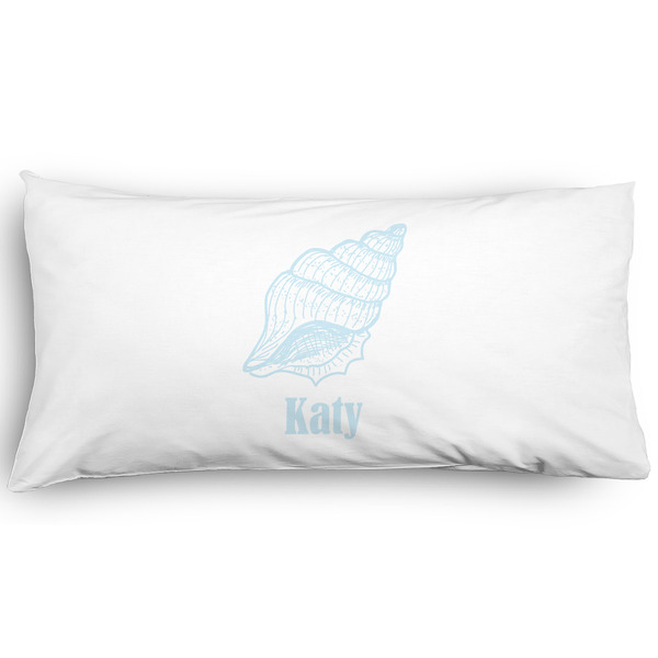 Custom Sea-blue Seashells Pillow Case - King - Graphic (Personalized)