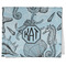 Sea-blue Seashells Kitchen Towel - Poly Cotton w/ Monograms