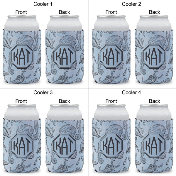 Sea-blue Seashells Can Sleeve (Approval)