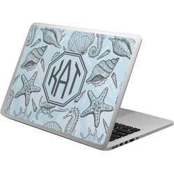 Sea-blue Seashells Laptop Skin - Custom Sized (Personalized)