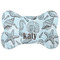 Sea-blue Seashells Bone Shaped Dog Food Mat (Large) (Personalized)