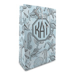 Sea-blue Seashells Large Gift Bag (Personalized)