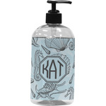 Sea-blue Seashells Plastic Soap / Lotion Dispenser (Personalized)