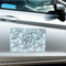 Sea-blue Seashells Large Rectangle Car Magnets- In Context