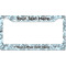 Sea-blue Seashells License Plate Frame - Style B (Personalized)