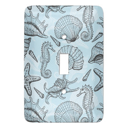 Sea-blue Seashells Light Switch Cover