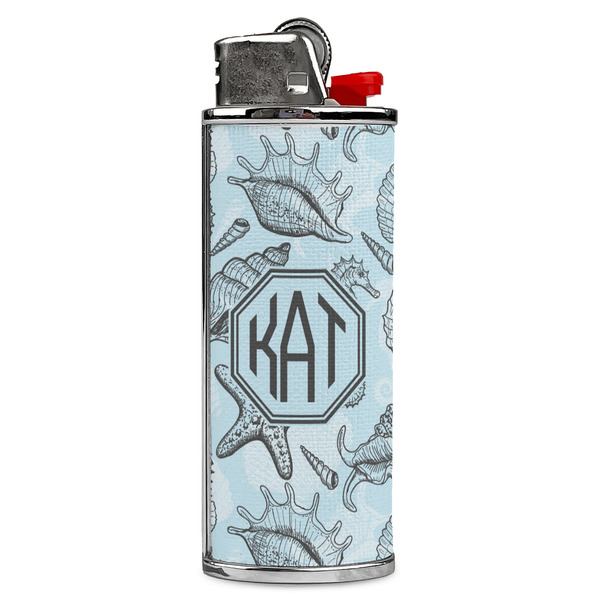 Custom Sea-blue Seashells Case for BIC Lighters (Personalized)