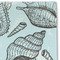 Sea-blue Seashells Linen Placemat - DETAIL